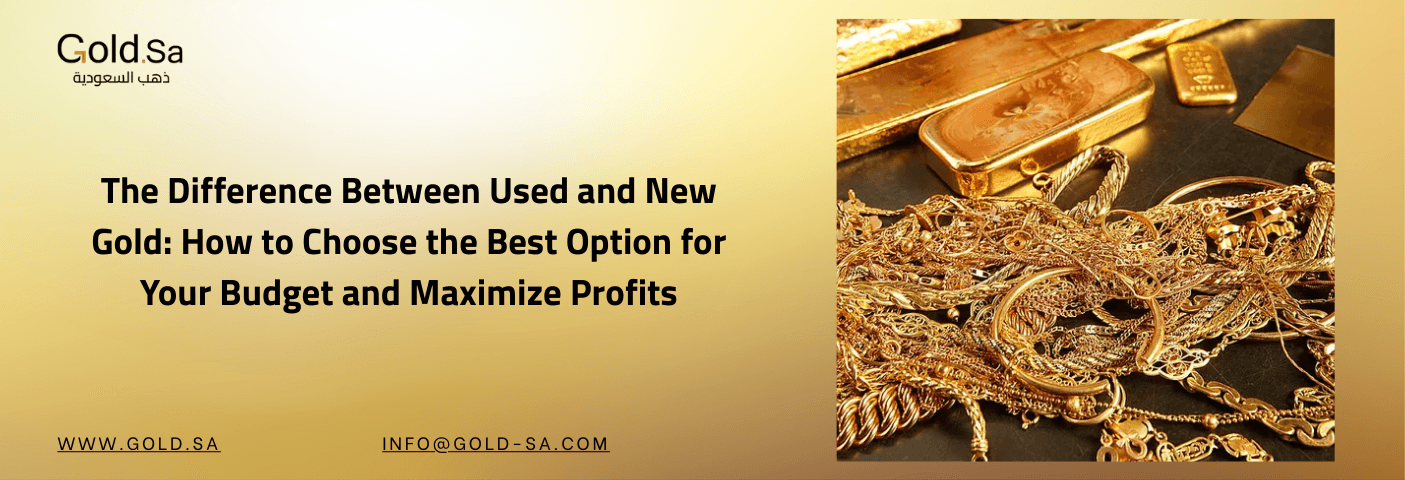 Gold SA banner showing used and new gold jewelry with a guide title on choosing the best option for investment