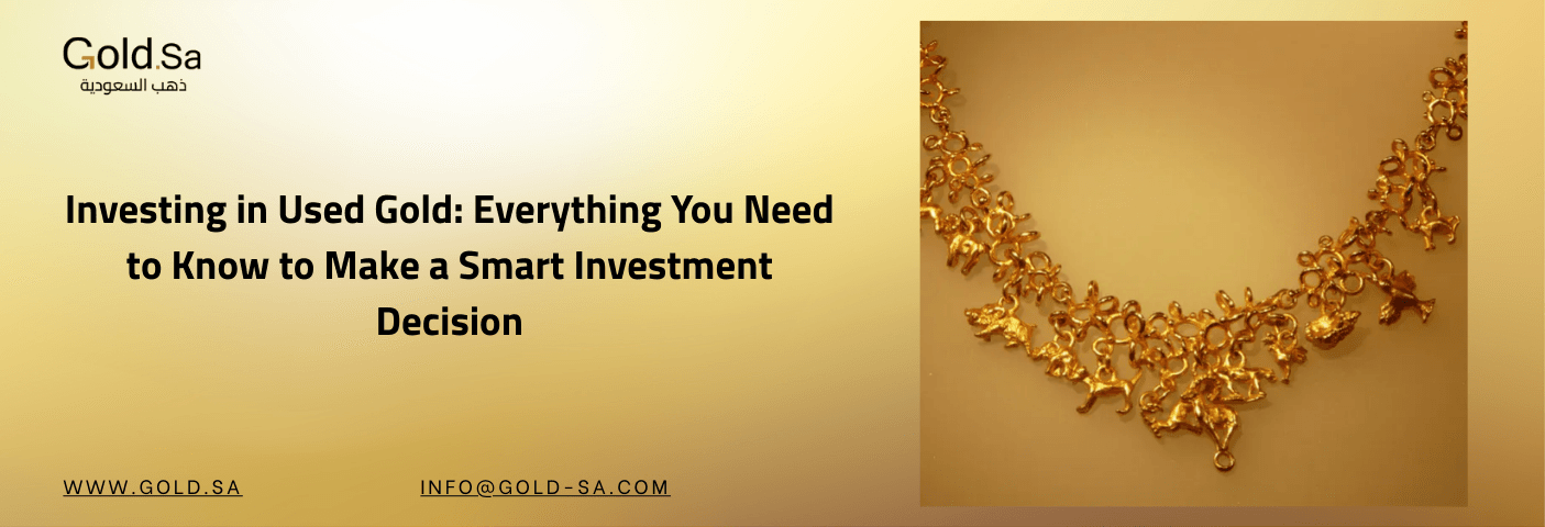 Gold SA banner featuring an ornate used gold necklace and a guide title on smart gold investment strategies