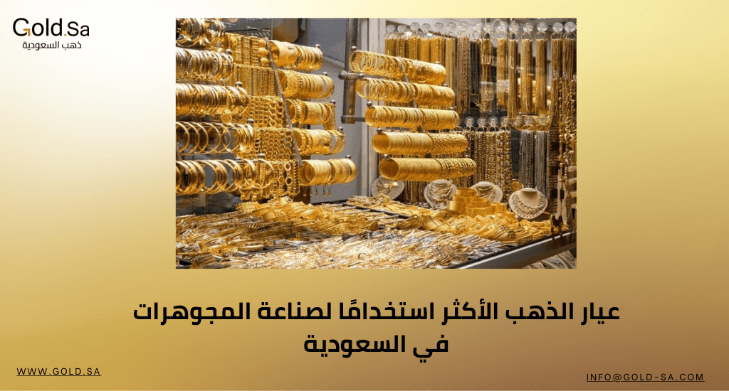 عيار الذهب الأكثر استخدامًا لصناعة المجوهرات في السعودية